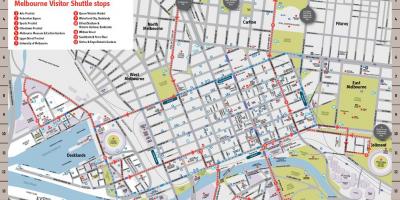 Melbourne city atraccións mapa