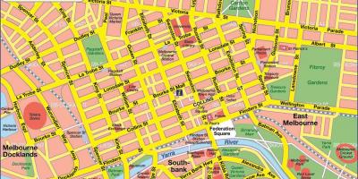 Cidade de Melbourne mapa