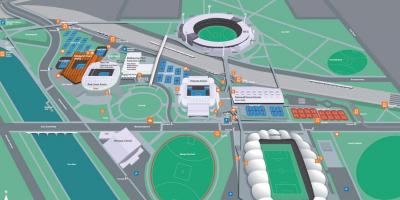 Melbourne olympic park mapa