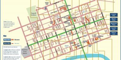 Melbourne estrada mapa