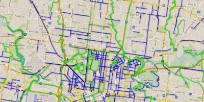 Bicicleta camiños Melbourne mapa