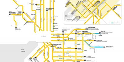 Yarra tranvías mapa