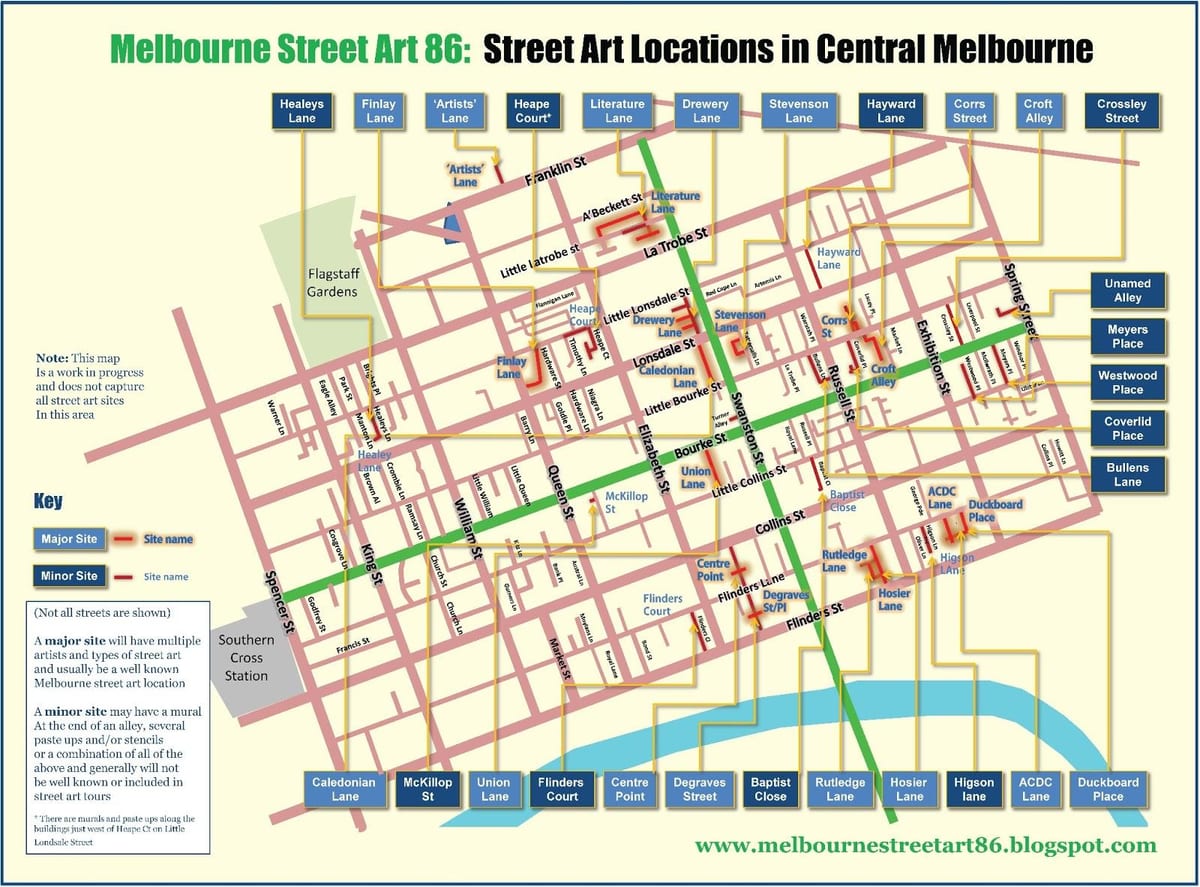 Melbourne estrada mapa