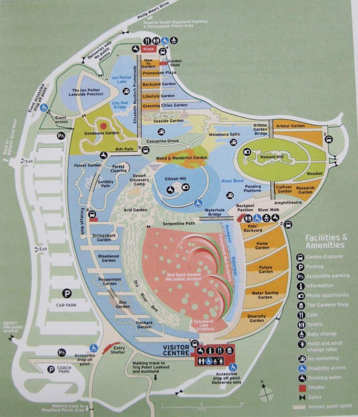 Royal botanic gardens mapa