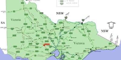 Códigos postais adheridos Victoria mapa