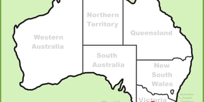 Mapa Melbourne, Australia